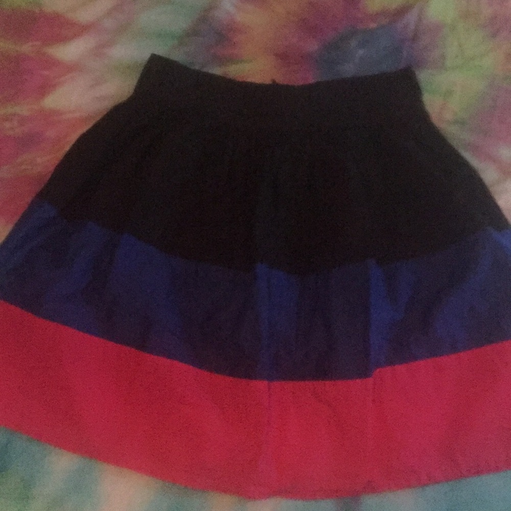 Black blue and pink bubble skirt size small